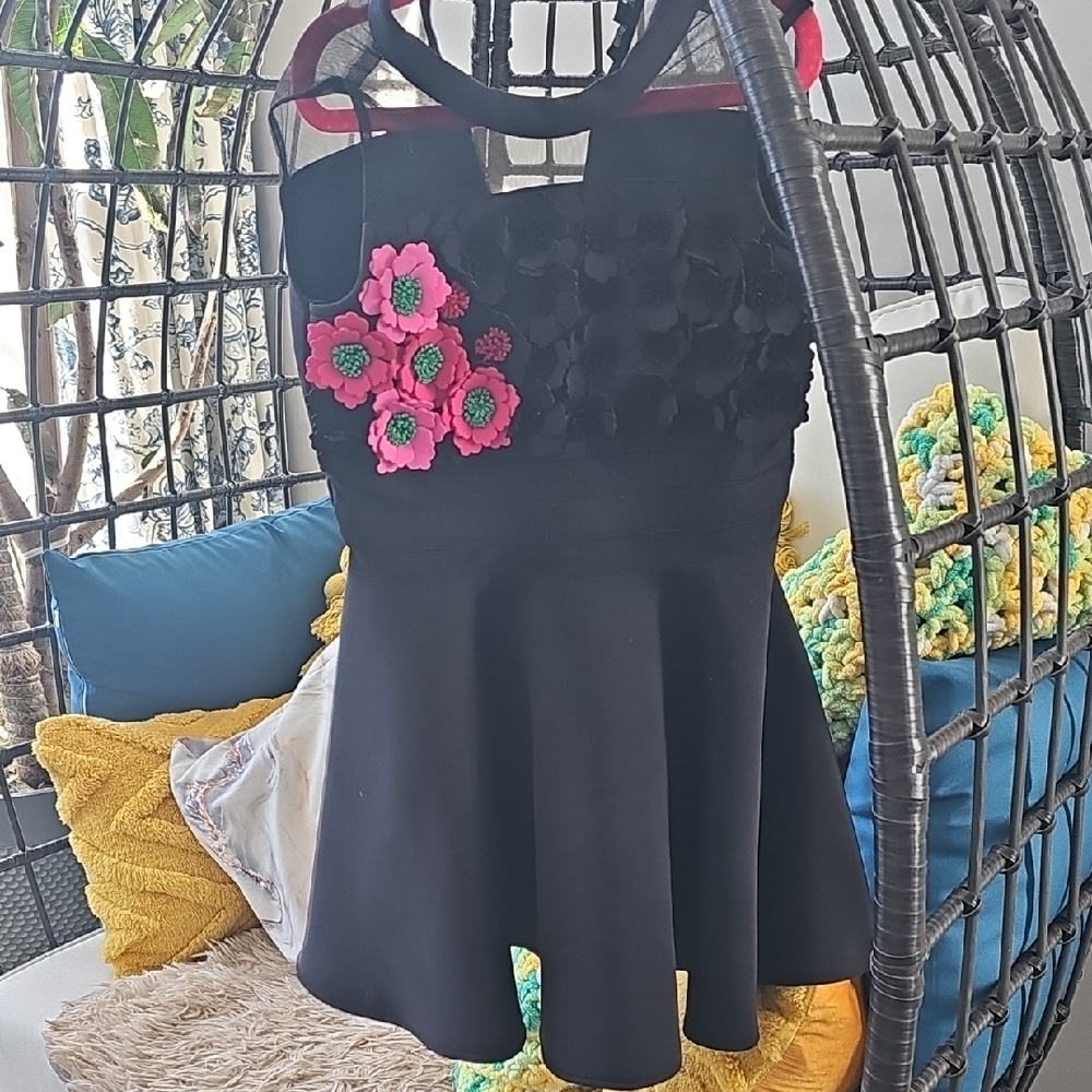 Charming Black and Pink Kids Dress